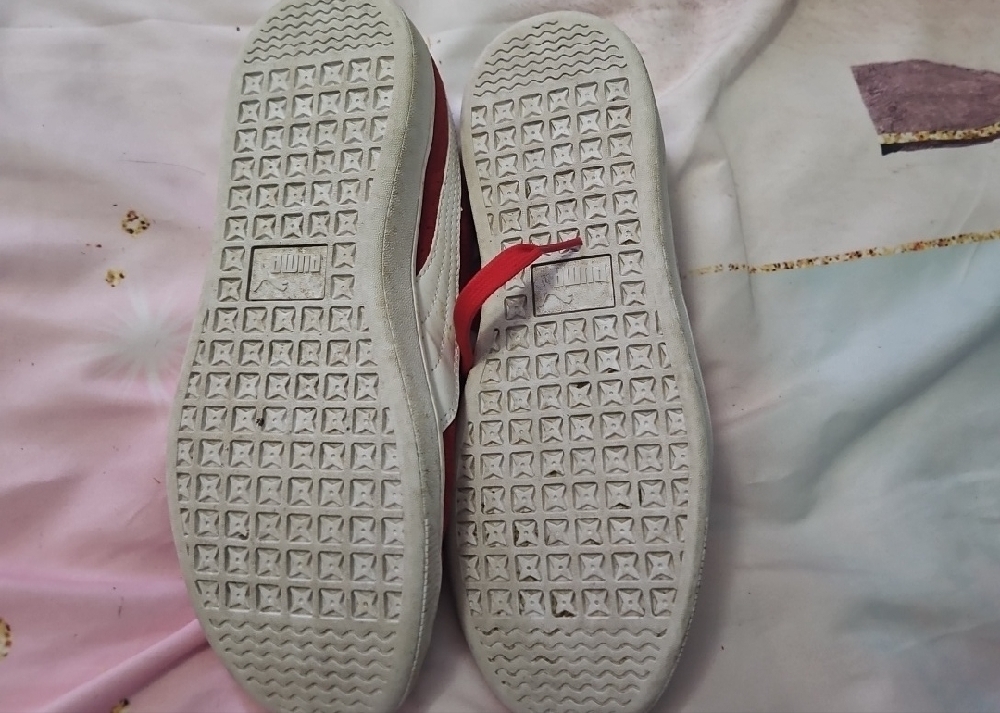 Puma Vibrant Red Suede Shoes - Picture 3 of 3